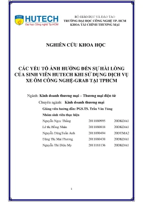 Nghiên Cứu Sự Hài Lòng Của Sinh Viên HUTECH Khi Sử Dụng