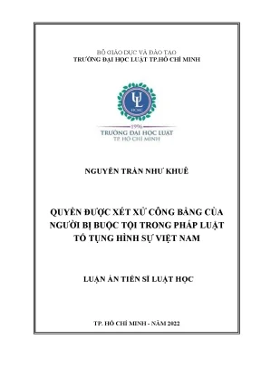 Quyền được xét xử công bằng trong pháp luật tố tụng hình