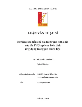 Nghiên cứu xúc tác Pt/Graphene biến tính cho pin nhiên liệu
