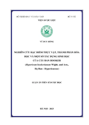 Nghiên cứu cây Ban Hooker: Đặc điểm thực vật, thành phần 