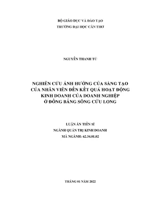 Nghiên Cứu Ảnh Hưởng Của Sáng Tạo Nhân Viên Đến Kết Quả