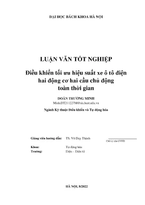 Tối ưu hiệu suất xe ô tô điện hai động cơ với chiến lược