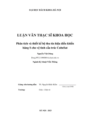 Phân Tích và Thiết Kế Bộ Thu Tín Hiệu Điều Khiển Băng S