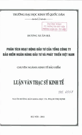 Phân Tích Hoạt Động Đầu Tư Của Tổng Công Ty Bảo Hiểm 
