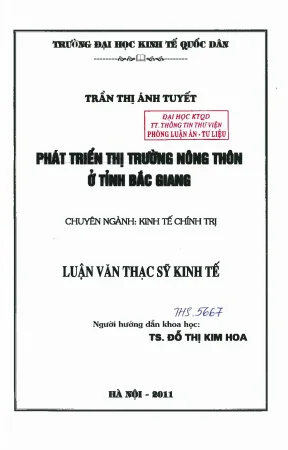 Phát Triển Thị Trường Nông Thôn Tại Tỉnh Bắc Giang: Thực