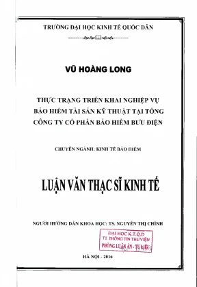 Nghiên cứu triển khai nghiệp vụ bảo hiểm tài sản kỹ 