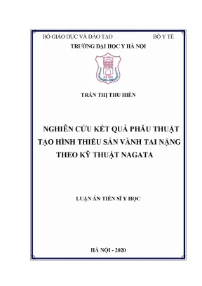 Nghiên Cứu Kết Quả Phẫu Thuật Tạo Hình Thiểu Sản Vành 