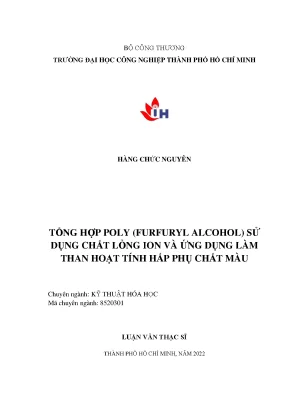 Tổng hợp và ứng dụng than hoạt tính từ poly(furfuryl