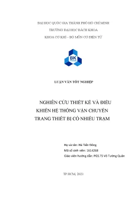 Nghiên Cứu Thiết Kế Hệ Thống Vận Chuyển Trang Thiết Bị