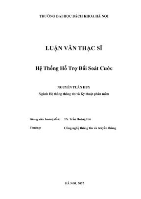 Luận Văn Thạc Sĩ Về Hệ Thống Hỗ Trợ Đối Soát Cước Tại