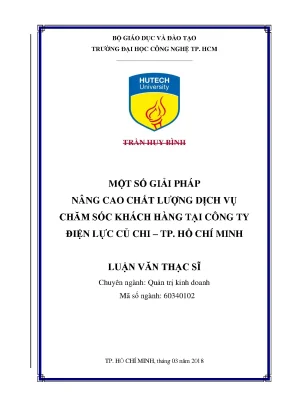 Giải Pháp Nâng Cao Chất Lượng Dịch Vụ Chăm Sóc Khách