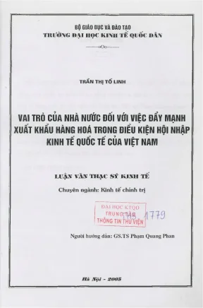 Vai Trò Của Nhà Nước Trong Việc Đẩy Mạnh Xuất Khẩu Hàng