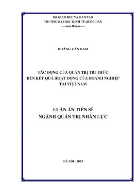 Tác Động Của Quản Trị Tri Thức Đến Kết Quả Hoạt Động Của