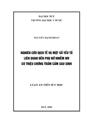 Nghiên Cứu Trầm Cảm Sau Sinh Ở Phụ Nữ Nhiễm HIV Tại Đại