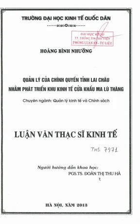 Quản Lý Chính Quyền Tỉnh Lai Châu: Phát Triển Khu Kinh