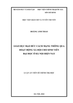 Giáo Dục Đạo Đức Cách Mạng Qua Hoạt Động Xã Hội Cho Sinh 