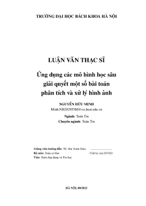 Ứng Dụng Mô Hình Học Sâu Trong Phân Tích Và Xử Lý Hình Ảnh