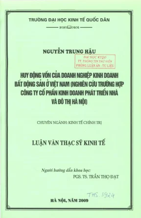 Huy Động Vốn Trong Kinh Doanh Bất Động Sản: Phân Tích và
