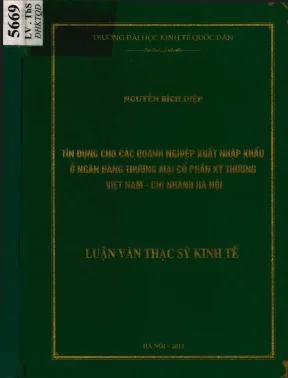 Tín Dụng Cho Doanh Nghiệp Xuất Nhập Khẩu Tại Ngân Hàng
