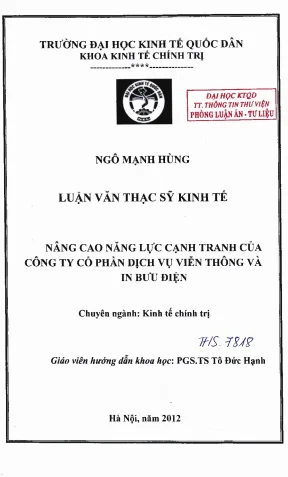 Nâng Cao Năng Lực Cạnh Tranh Của Công Ty Cổ Phần Dịch Vụ
