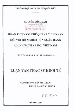 Cải thiện cơ chế cho vay đối với hộ nghèo tại Ngân hàng