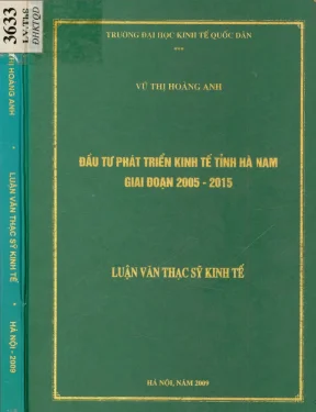 Phát Triển Kinh Tế Tỉnh Hà Nam Giai Đoạn 2005-2015: Đánh