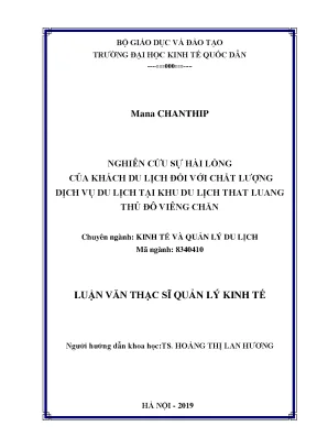 Nghiên Cứu Sự Hài Lòng Của Khách Du Lịch Tại Khu Du Lịch 