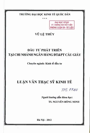 Nghiên Cứu Phát Triển Ngân Hàng Thương Mại Tại Chi Nhánh