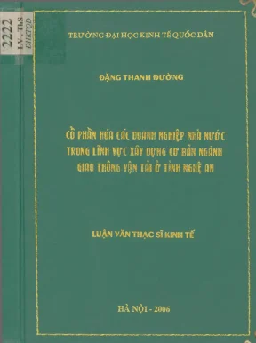 Cổ Phần Hóa Doanh Nghiệp Nhà Nước Trong Ngành Giao Thông