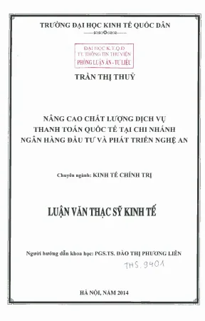 Nâng Cao Chất Lượng Dịch Vụ Thanh Toán Quốc Tế Tại Chi