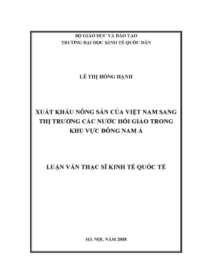 Xuất Khẩu Nông Sản Việt Nam Sang Thị Trường Hồi Giáo