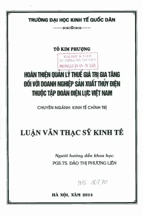 Hoàn thiện quản lý thuế giá trị gia tăng cho doanh