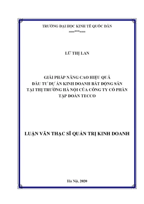 Giải Pháp Nâng Cao Hiệu Quả Đầu Tư Dự Án Bất Động Sản 
