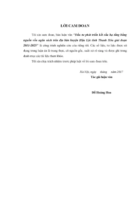 Đầu Tư Phát Triển Kết Cấu Hạ Tầng Bằng Nguồn Vốn Ngân