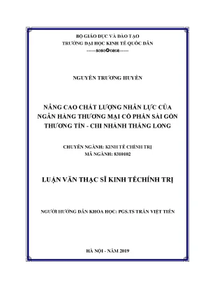 Nâng Cao Chất Lượng Nhân Lực Tại Ngân Hàng Thương Mại Cổ