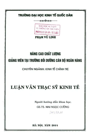 Nâng cao chất lượng giảng viên tại Trường Bồi dưỡng cán