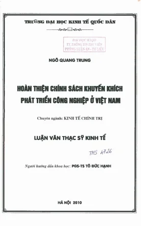 Hoàn thiện chính sách khuyến khích phát triển công 