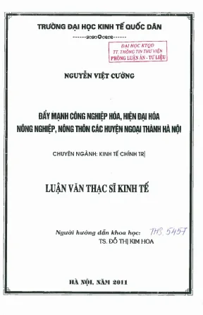 Đẩy Mạnh Công Nghiệp Hóa và Hiện Đại Hóa Nông Nghiệp 