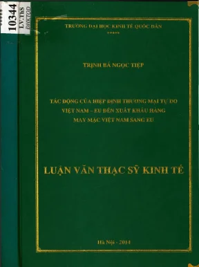Tác Động Của Hiệp Định Thương Mại Tự Do Việt Nam - EU