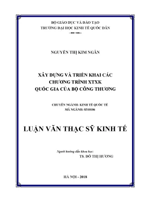 Xây Dựng và Triển Khai Chương Trình Xuất Khẩu Quốc Gia: