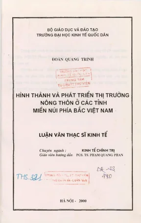 Phát Triển Thị Trường Nông Thôn Các Tỉnh Miền Núi Phía