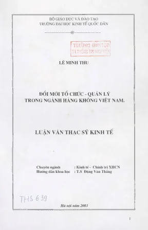 Đổi mới tổ chức và quản lý ngành hàng không Việt Nam
