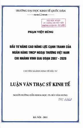 Nâng Cao Năng Lực Cạnh Tranh Của Ngân Hàng TMCP Ngoại