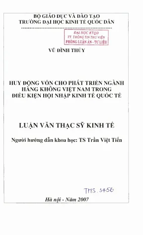 Huy Động Vốn Phát Triển Ngành Hàng Không Việt Nam Trong