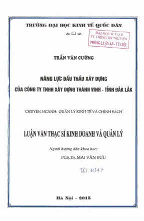 Nâng cao năng lực đấu thầu xây dựng tại Đắk Lắk