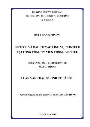 Đầu Tư Vào Lĩnh Vực Fintech Tại Viettel: Cơ Hội Và Thách