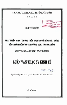Phát Triển Kinh Tế Nông Thôn Trong Quá Trình Xây Dựng
