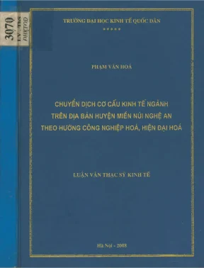 Chuyển Dịch Cơ Cấu Kinh Tế Ngành Tại Huyện Miền Núi Nghệ An