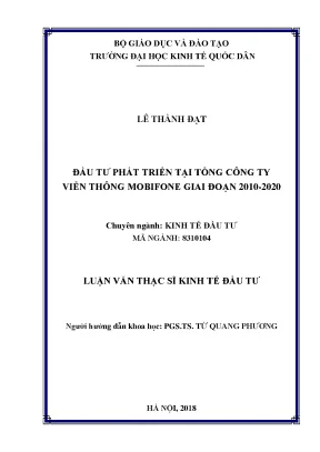 Đầu Tư Phát Triển Tại Tổng Công Ty Viễn Thông Mobifone