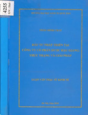 Đầu Tư Phát Triển Tại Công Ty Cổ Phần Dược Hậu Giang: